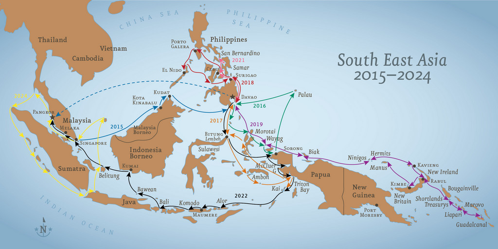 SE Asia Cruising Map